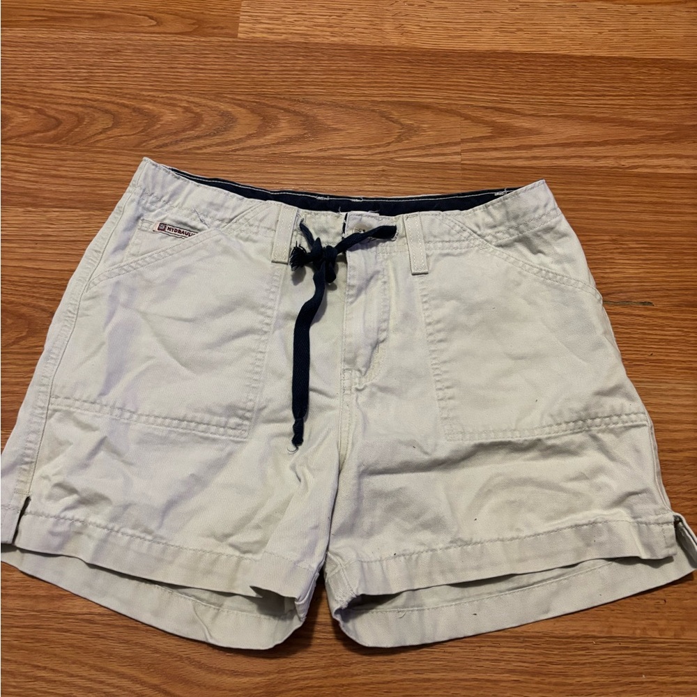 Hydraulic Cream Shorts with Blue  string size 3/4